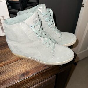 Sorel Light Blue Wedge Sneakers